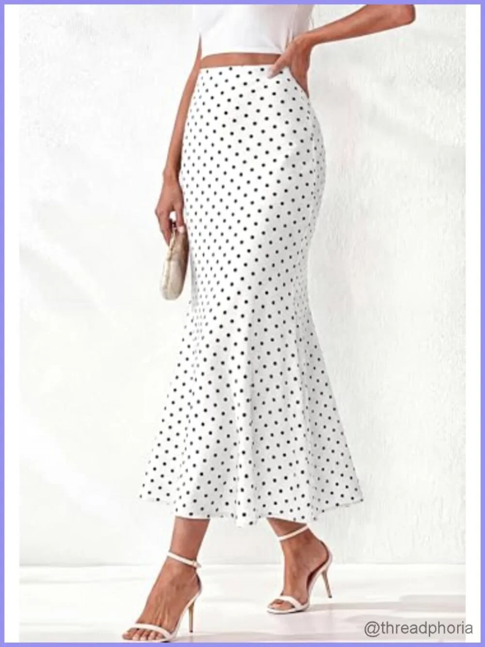 Satin A-Line Midi Skirt High Waisted Silk Like Dressy Party